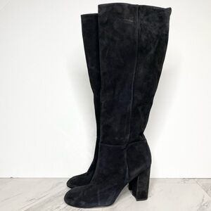Sam Edelman Caprice Black Suede Knee High Boot 8 1/2 M